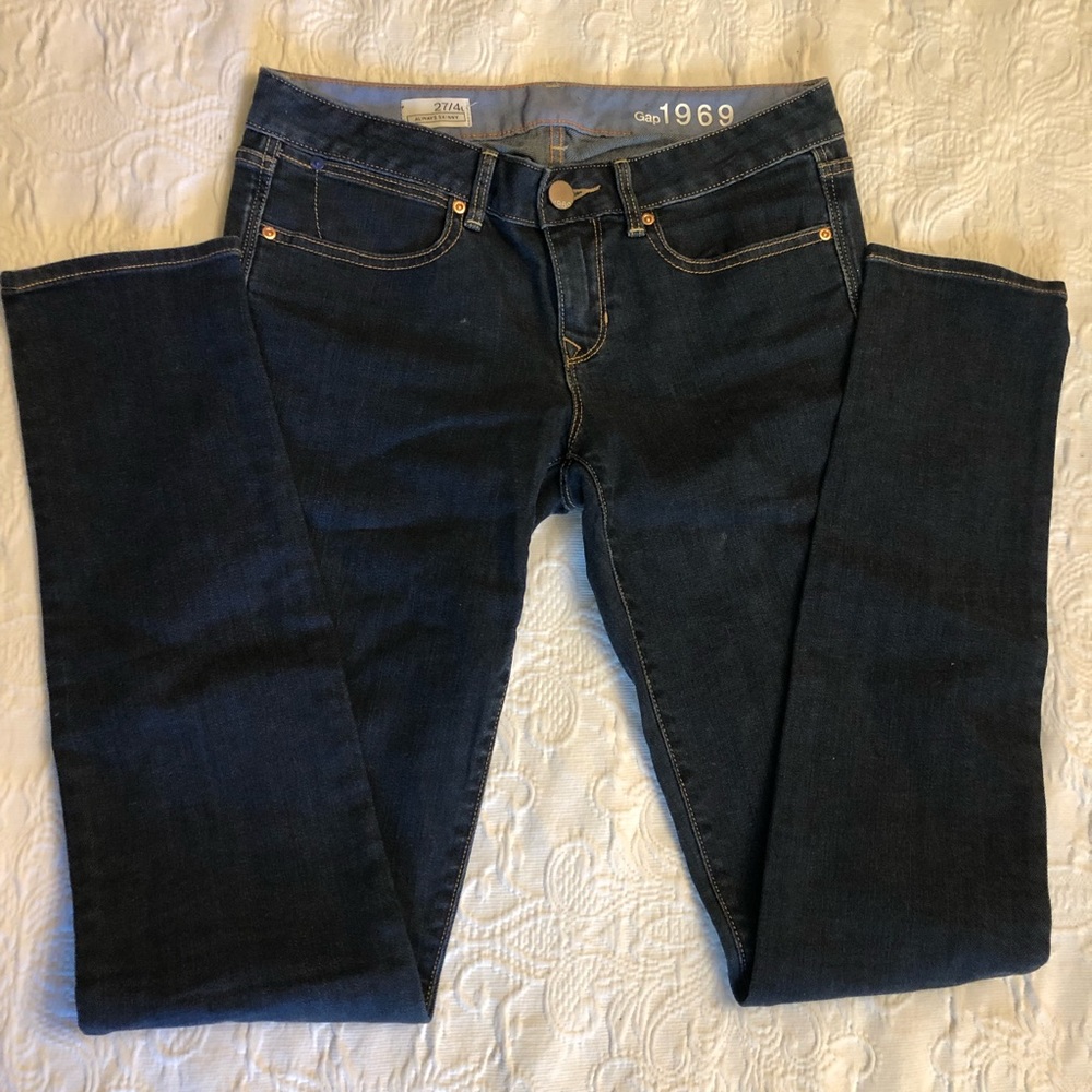Gap 1969 Always Skinny Jean Dark Wash Denim - Size 28/4L, 33” Inseam
